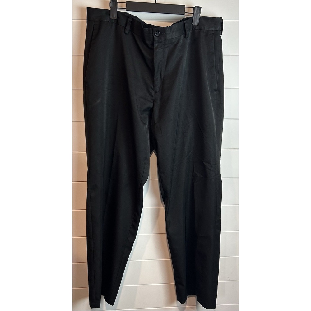 Men's Kenneth Cole Reaction Pants Sz 40x30 Black Flat Front